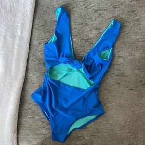 Aerie Blue and Green One-Piece Swimsuit